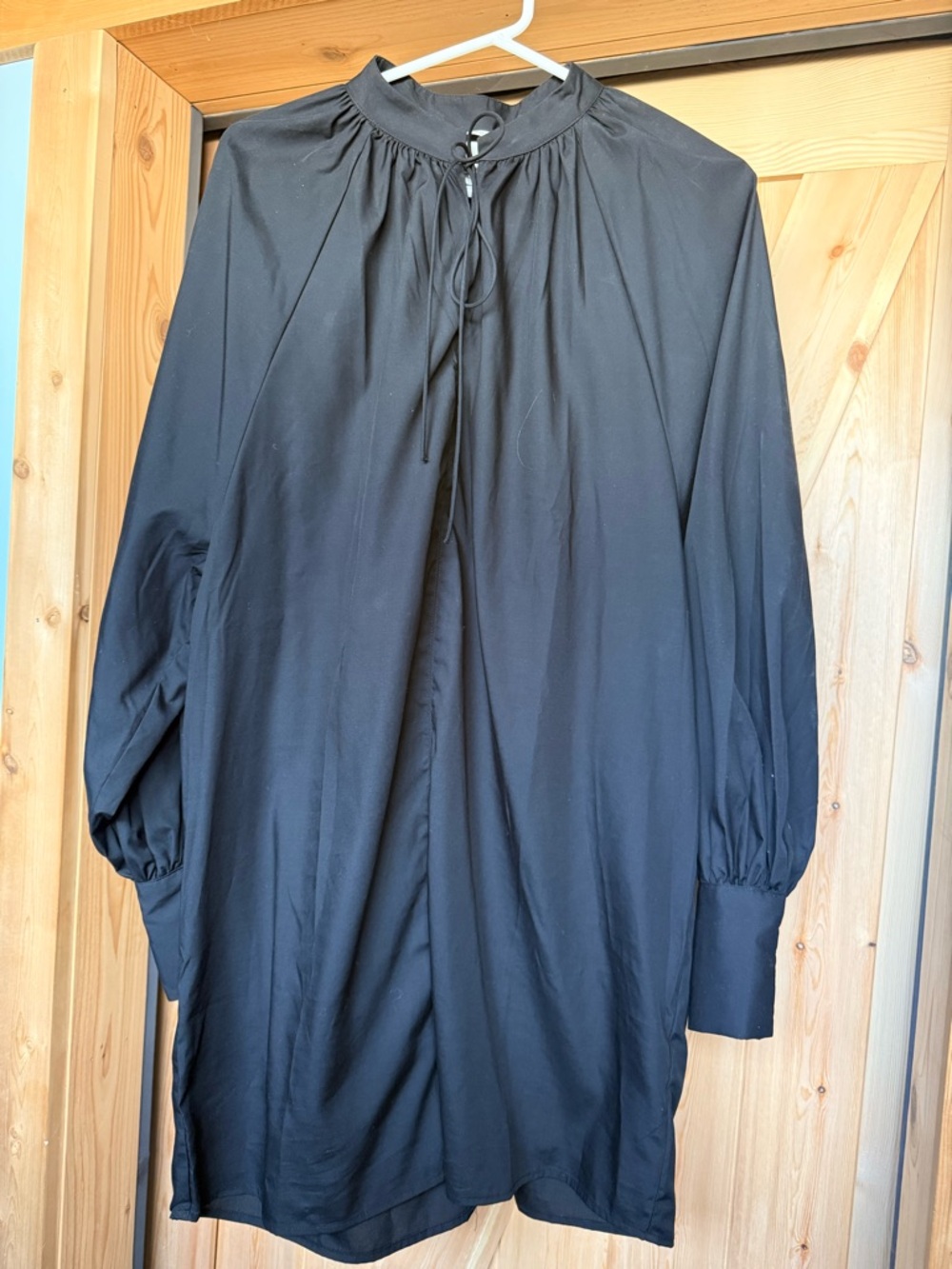 H&M Black Tie-Neck Tunic